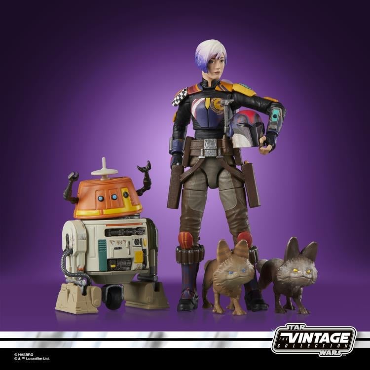 Star Wars: The Vintage Collection Sabine Wren and Chopper Mural Exclusive Action Figure Two-Pack (Rebels) Gallery Image 3