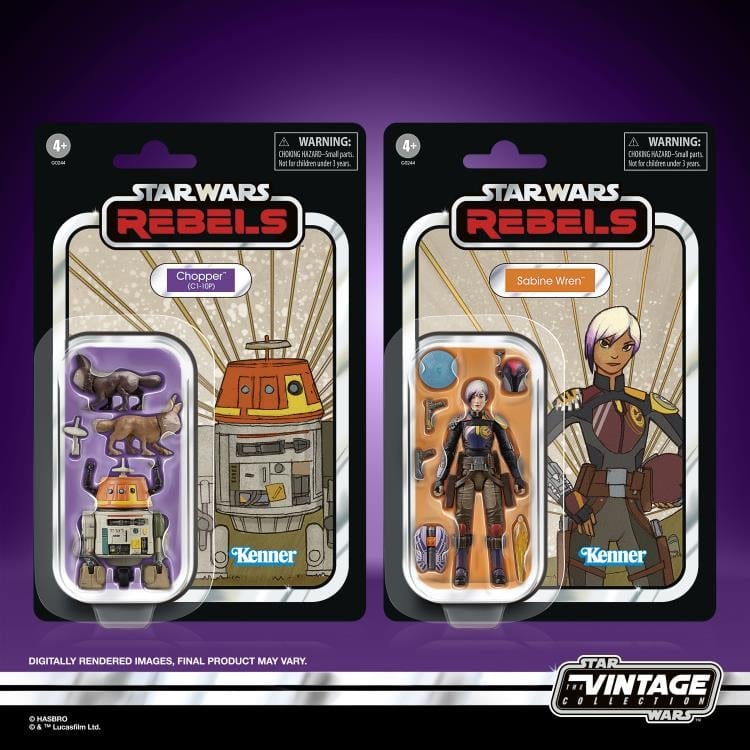 Star Wars: The Vintage Collection Sabine Wren and Chopper Mural Exclusive Action Figure Two-Pack (Rebels) Gallery Image 17