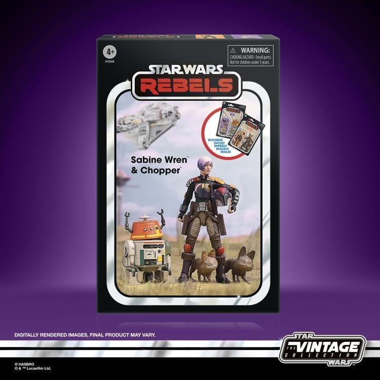 Star Wars: The Vintage Collection Sabine Wren and Chopper Mural Exclusive Action Figure Two-Pack (Rebels) Gallery Image 18