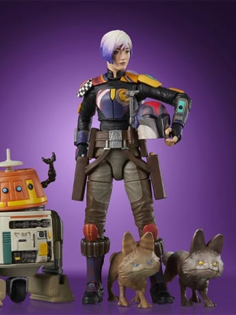 Star Wars: The Vintage Collection Sabine Wren and Chopper Mural Exclusive Action Figure Two-Pack (Rebels) Gallery Image 2