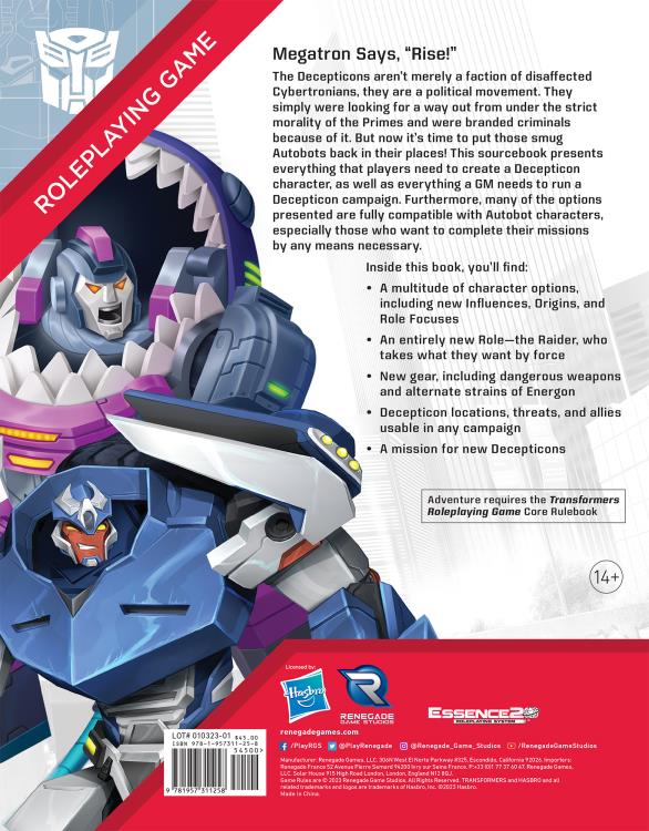 Transformers Roleplaying Game: Decepticon Directive Sourcebook Gallery Image 11