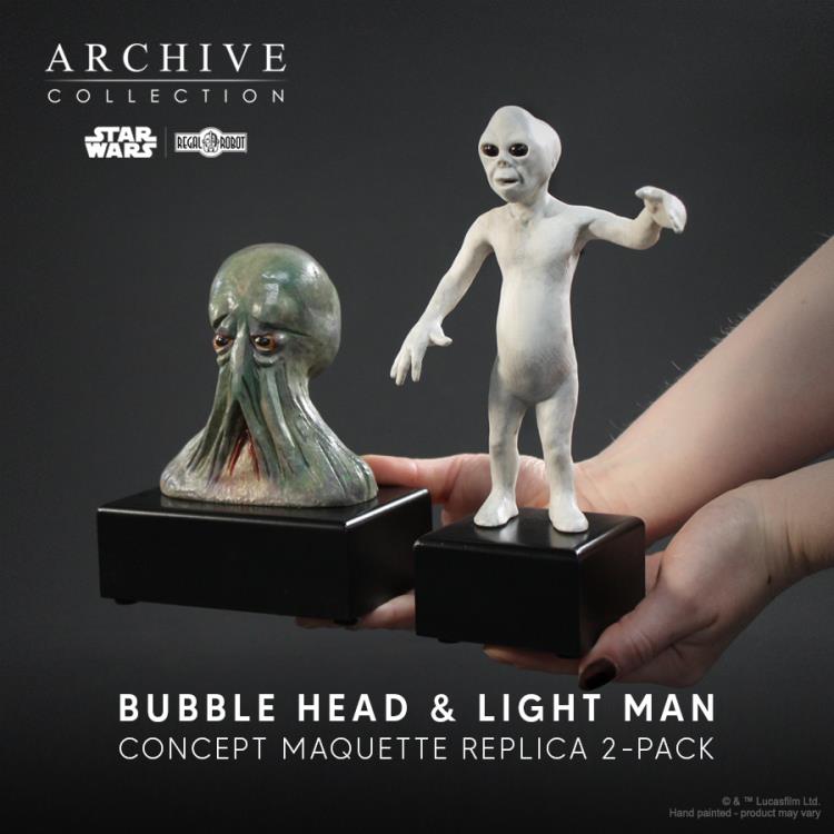 Star Wars: Return of the Jedi Archive Collection Light Man and Bubble Head Limited Edition Concept Maquette Replica Set Gallery Image 5