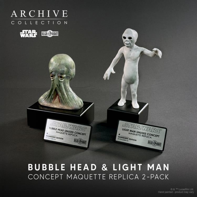 Star Wars: Return of the Jedi Archive Collection Light Man and Bubble Head Limited Edition Concept Maquette Replica Set Gallery Image 3