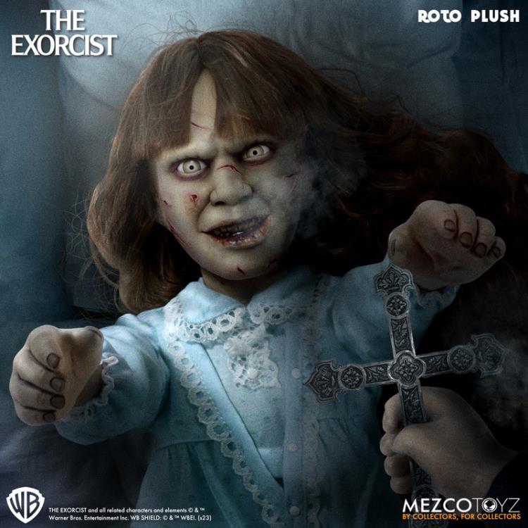 The Exorcist Mezco Designer Series Regan MacNeil Roto Plush Doll Gallery Image 6