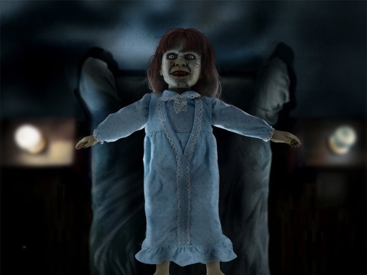 The Exorcist Mezco Designer Series Regan MacNeil Roto Plush Doll Gallery Image 1