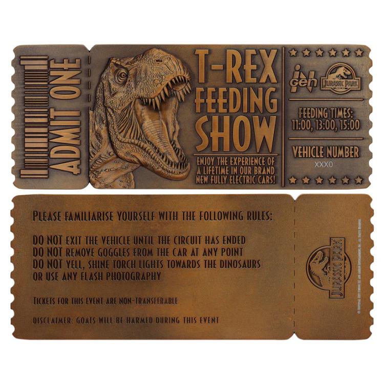 Jurassic Park Feeding Show Ticket Limited Edition Collectible Gallery Image 3