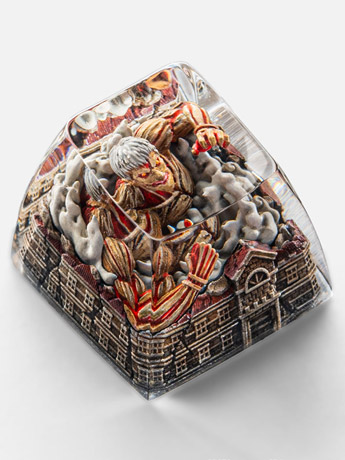 Attack on Titan Armored Titan Artisan Resin Keycap Gallery Image 2