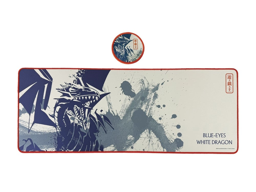 Yu-Gi-Oh! Blue-Eyes White Dragon XL Desk Pad and Coaster Set Gallery Image 1