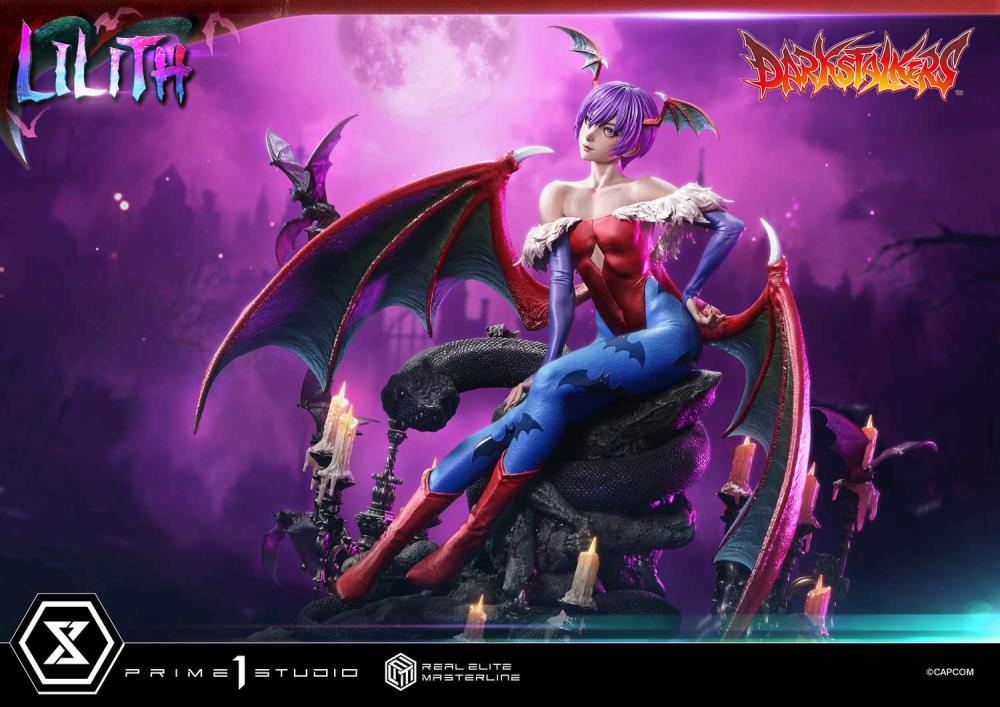 Darkstalkers Real Elite Masterline Lilith 1/4 Scale Statue Gallery Image 29