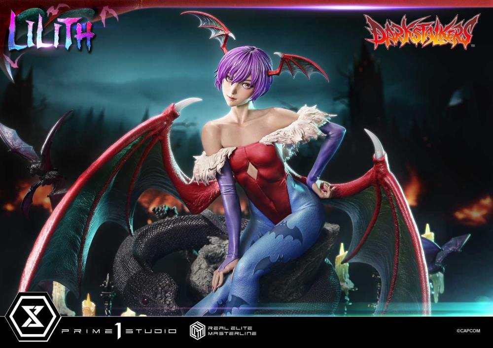 Darkstalkers Real Elite Masterline Lilith 1/4 Scale Statue Gallery Image 38