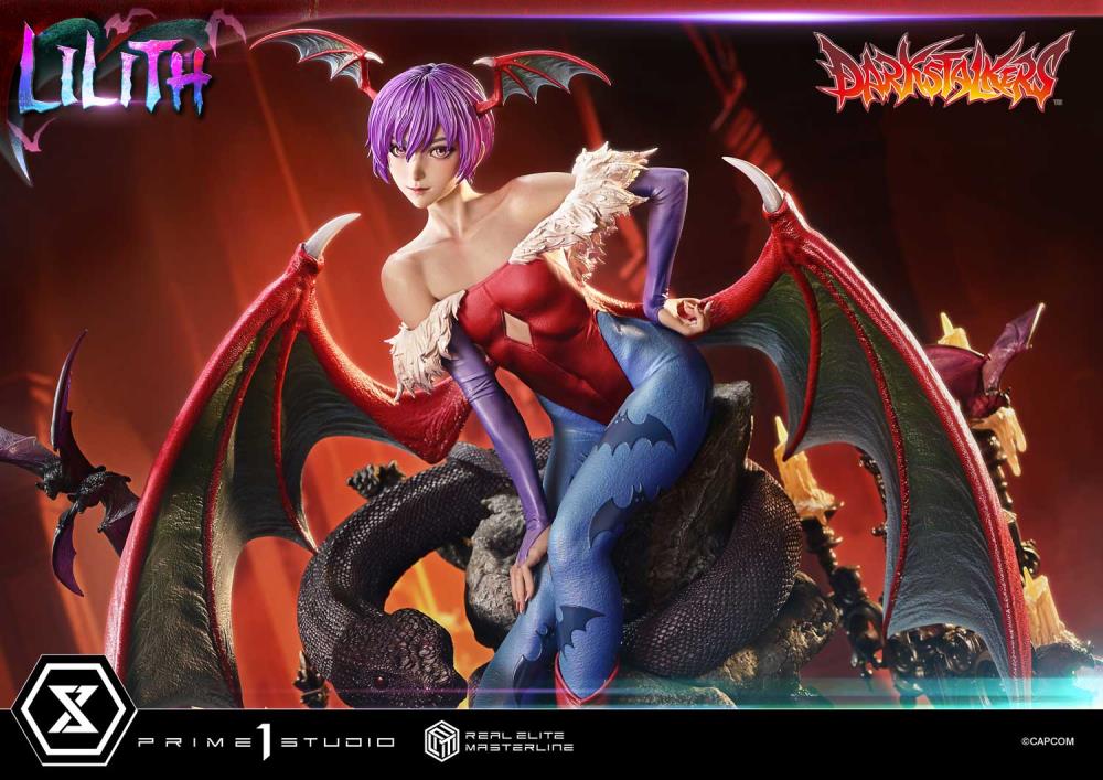 Darkstalkers Real Elite Masterline Lilith 1/4 Scale Statue Gallery Image 24