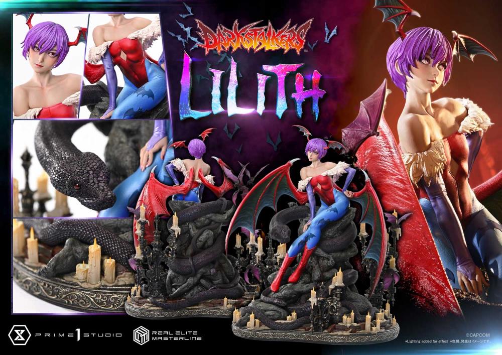Darkstalkers Real Elite Masterline Lilith 1/4 Scale Statue Gallery Image 43