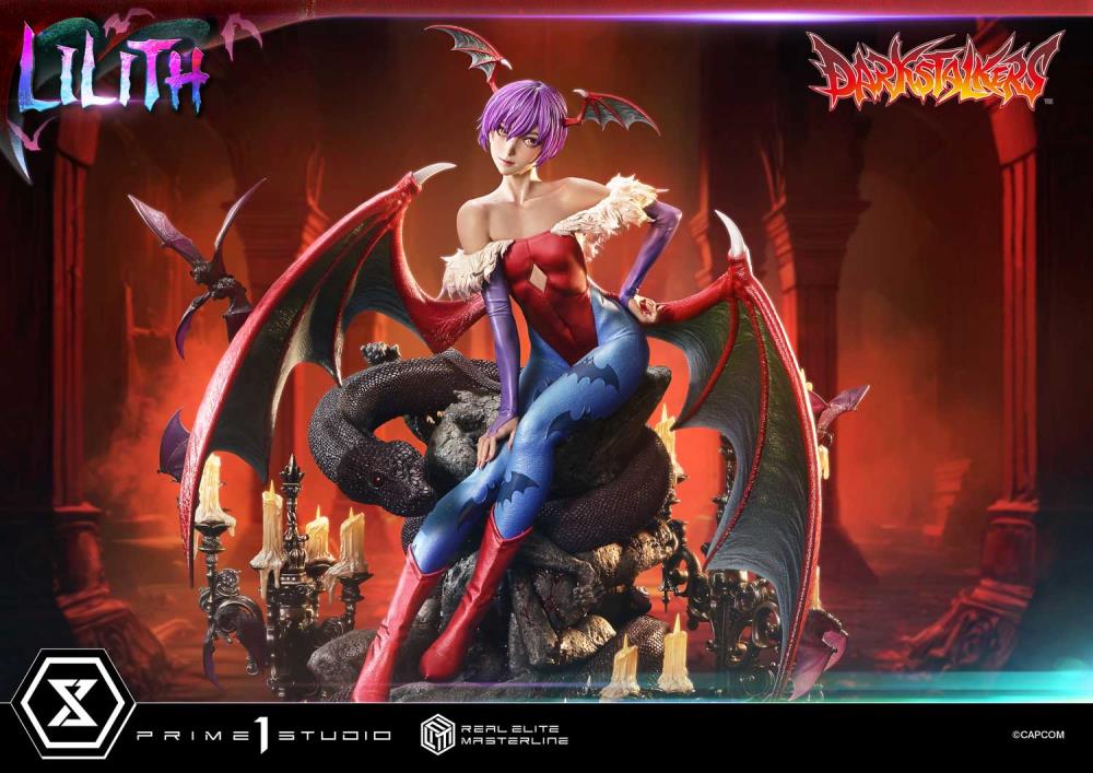 Darkstalkers Real Elite Masterline Lilith 1/4 Scale Statue Gallery Image 23
