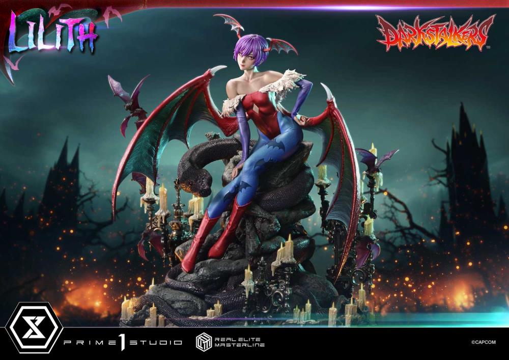 Darkstalkers Real Elite Masterline Lilith 1/4 Scale Statue Gallery Image 35