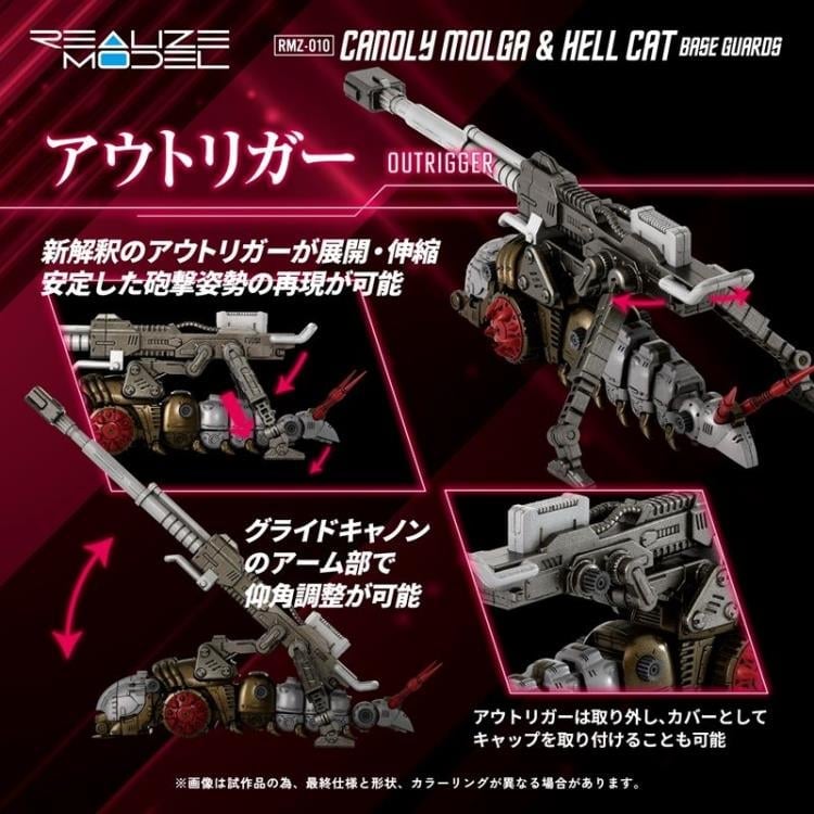 Zoids Realize Model RMZ-010 Canoly Molga & Hell Cat 1/100 Scale