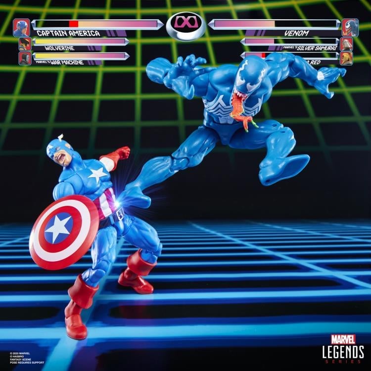 Marvel Legends Gamerverse Captain America vs. Venom Action Figure Two-Pack Gallery Image 6