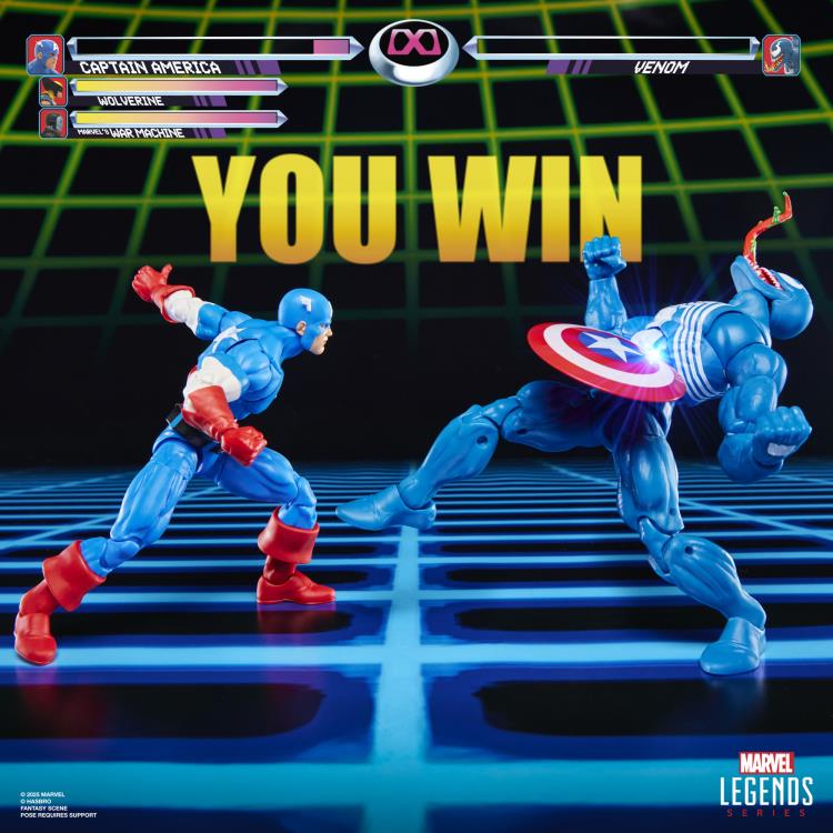 Marvel Legends Gamerverse Captain America vs. Venom Action Figure Two-Pack Gallery Image 8