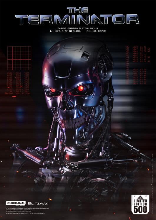 The Terminator The Real Series T-800 Endoskeleton Skull 1/1 Scale Limited Edition Replica Gallery Image 4