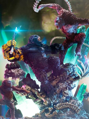 Godzilla x Kong: The New Empire Ultimate Diorama Masterline Kong vs. Skar King (Bonus Ver.) Statue Gallery Image 2