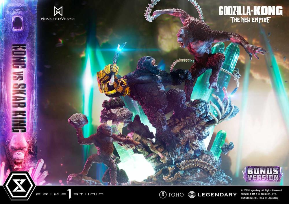 Godzilla x Kong: The New Empire Ultimate Diorama Masterline Kong vs. Skar King (Bonus Ver.) Statue Gallery Image 6
