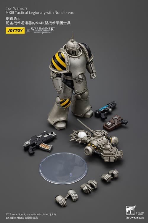 Warhammer: The Horus Heresy Iron Warriors MKIII Tactical Legionary with Nuncio-vox 1/18 Scale Action Figure Gallery Image 10