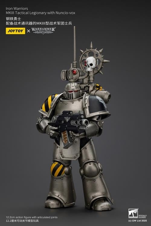 Warhammer: The Horus Heresy Iron Warriors MKIII Tactical Legionary with Nuncio-vox 1/18 Scale Action Figure Gallery Image 3