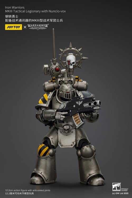 Warhammer: The Horus Heresy Iron Warriors MKIII Tactical Legionary with Nuncio-vox 1/18 Scale Action Figure Gallery Image 5