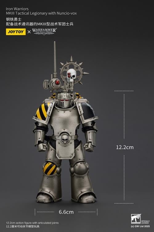 Warhammer: The Horus Heresy Iron Warriors MKIII Tactical Legionary with Nuncio-vox 1/18 Scale Action Figure Gallery Image 9