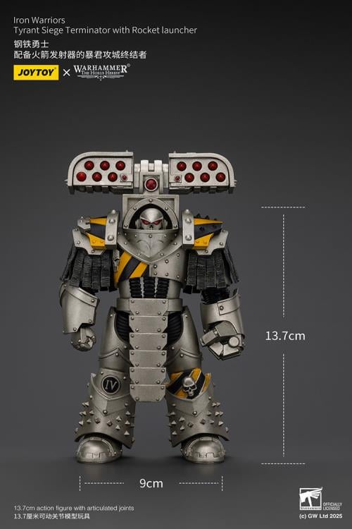 Warhammer: The Horus Heresy Iron Warriors Tyrant Siege Terminator with Rocket Launcher 1/18 Scale Action Figure Gallery Image 11