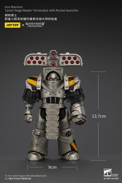 Warhammer: The Horus Heresy Iron Warriors Tyrant Siege Master Terminator with Rocket Launcher 1/18 Scale Action Figure Gallery Image 13