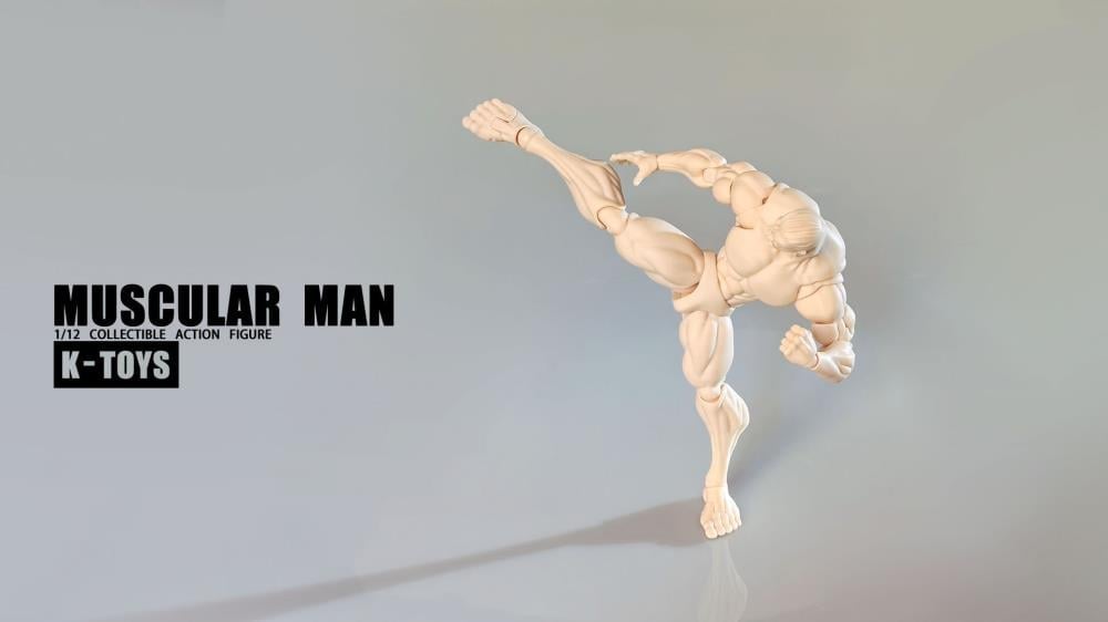 Muscular Man (Light) 1/12 Scale Action Male Body