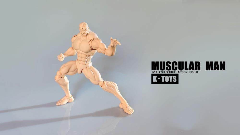 Muscular Man (Fair) 1/12 Scale Action Male Body