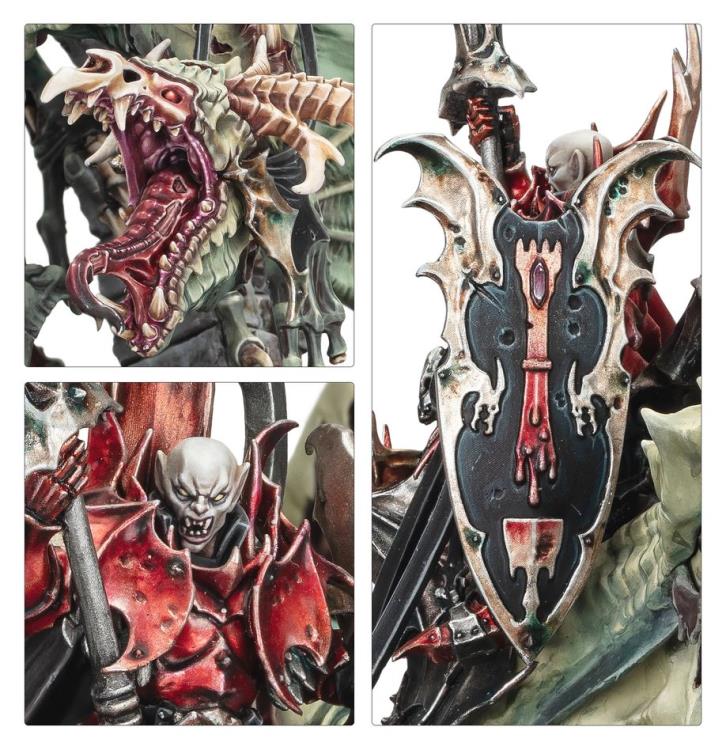 Warhammer Age of Sigmar: Soulblight Gravelords: Prince Vhordrai, Lord of the Crimson Keep Citadel Miniature Set Gallery Image 5