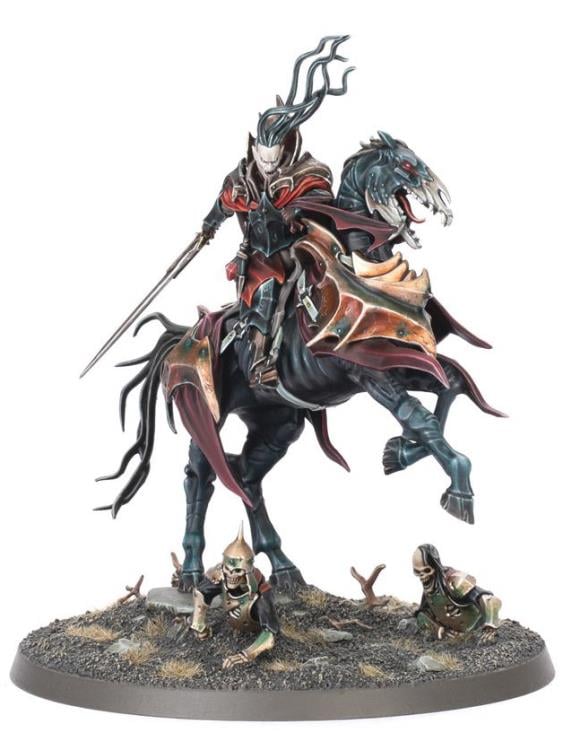 Warhammer Age of Sigmar: Soulblight Gravelords: Vampire Lord on Nightmare Steed Citadel Miniature Set Gallery Image 3