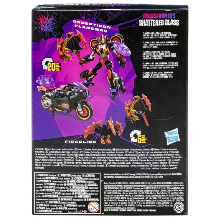 Transformers Generations Shattered Glass Decepticon Flamewar with Fireglide Exclusive Gallery Image 7
