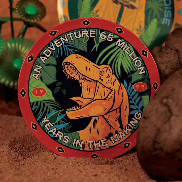 Jurassic Park Set of 4 Printed Metal Drink Coasters Gallery Image 11