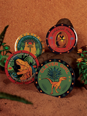 Jurassic Park Set of 4 Printed Metal Drink Coasters Gallery Image 2