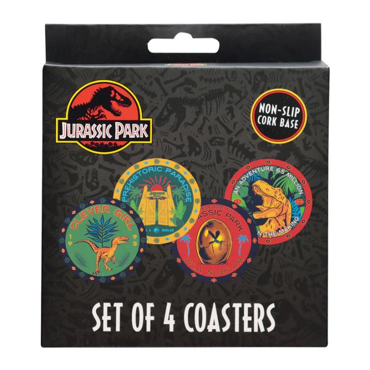 Jurassic Park Set of 4 Printed Metal Drink Coasters Gallery Image 8