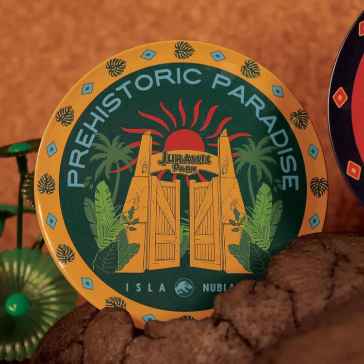 Jurassic Park Set of 4 Printed Metal Drink Coasters Gallery Image 13