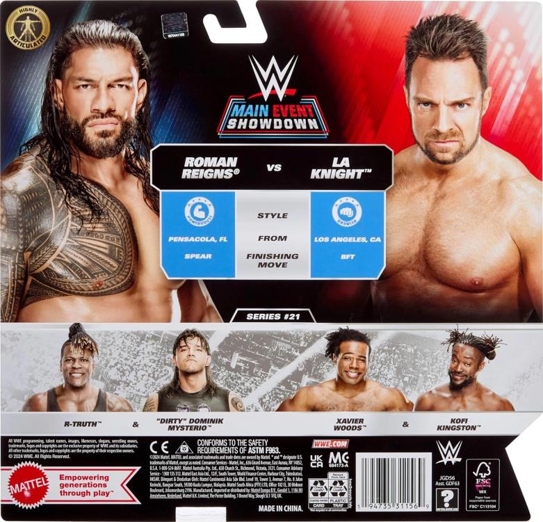 WWE Main Event Showdown Series 21 Roman Reigns & LA Knight Two-Pack
