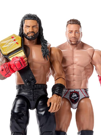 絶版品　WWE ビッグラバーガイズ社 LJNタイプ ウオーロード　新品未開封 WWE Main Event Showdown Series 21 Roman Reigns & LA Knight Two-Pack
