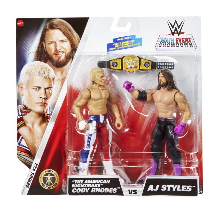WWE Main Event Showdown Series 22 Cody Rhodes vs AJ Styles Two-Pack