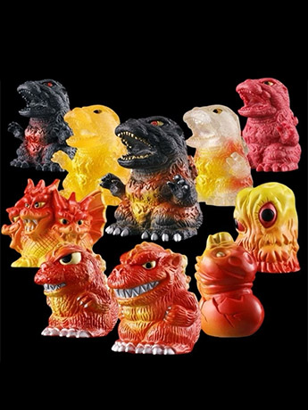 Godzilla Mini Sofvi Chronicle Burning Red Box of 10 Vinyl Figures