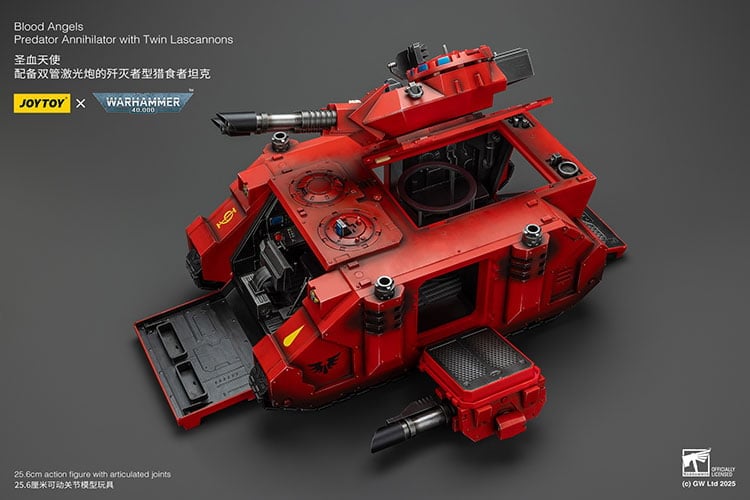 Warhammer 40K Blood Angels Predator Annihilator with Twin Lascannons 1/18 Scale Vehicle Gallery Image 25