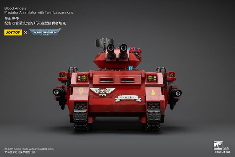 Warhammer 40K Blood Angels Predator Annihilator with Twin Lascannons 1/18 Scale Vehicle Gallery Image 4