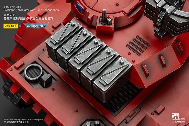 Warhammer 40K Blood Angels Predator Annihilator with Twin Lascannons 1/18 Scale Vehicle Gallery Image 23