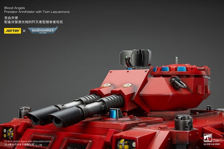 Warhammer 40K Blood Angels Predator Annihilator with Twin Lascannons 1/18 Scale Vehicle Gallery Image 15