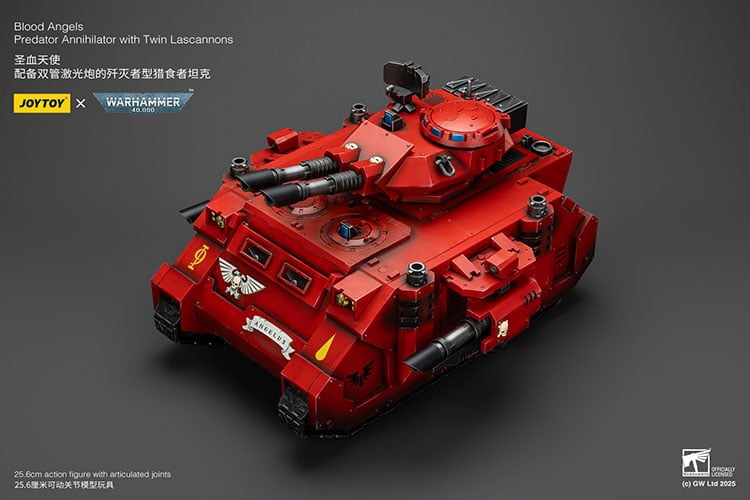 Warhammer 40K Blood Angels Predator Annihilator with Twin Lascannons 1/18 Scale Vehicle Gallery Image 6