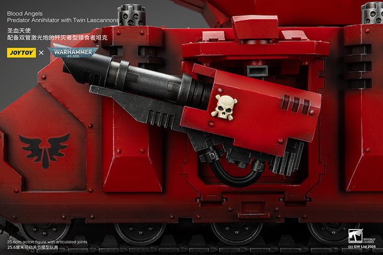 Warhammer 40K Blood Angels Predator Annihilator with Twin Lascannons 1/18 Scale Vehicle Gallery Image 13