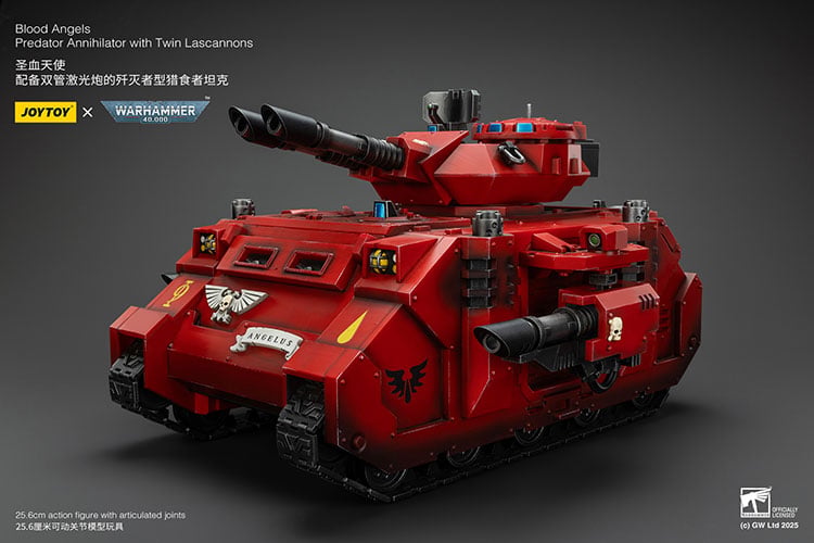 Warhammer 40K Blood Angels Predator Annihilator with Twin Lascannons 1/18 Scale Vehicle Gallery Image 7